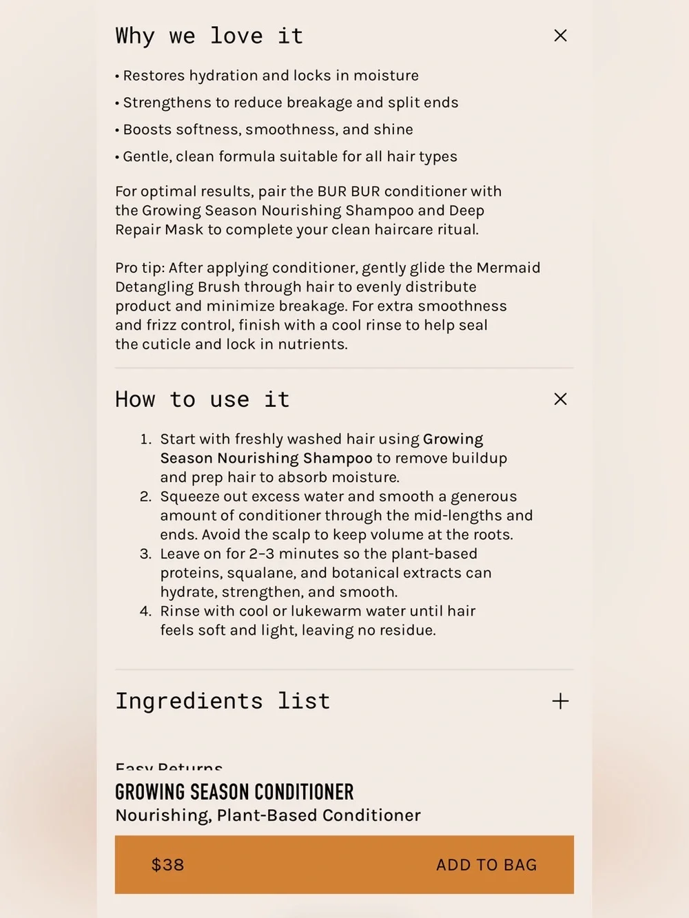 Bur Bur Growing Season Nourishing Conditioner